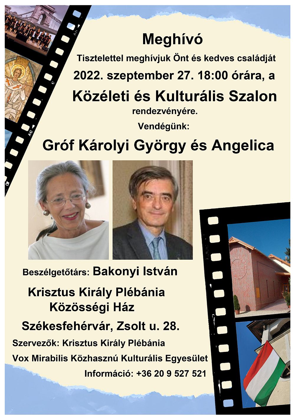 Károlyi György és Károlyi Angelica lesznek a keddi Közéleti Szalon vendégei